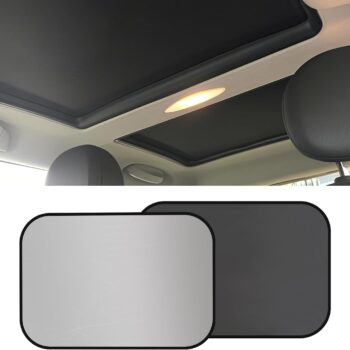 2PCS Car Sunroof Sun shade, Sunroof Cover, Foldable UV Reflector Reflective Covers Block UV Rays Glare, Interior Sun Protector Sunshade Car Accessories for ,  &  R56
