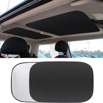 Sunroof Sunshade Compatible with , , , Blocks Sunlight, Heat, 2pcs 18.9x27.6in (48x70cm), Black, Car Sunroof Shades