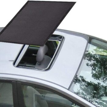 Car Sunroof Sun Shade,Magnetic Screen Breathable Mesh Cover for Camping & Parking,Quick Install UV Protection Screen for Moonroof & Side Windows,Car Camping Accessories,Black