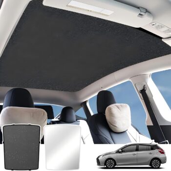 Car Sunroof Sunshade Compatible with  Accessories -, One-Piece Glass Roof Sun Shade, Foldable Car Sunshade Roof, Sunroof Cover, Sun UV Protection