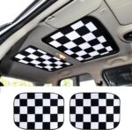 2PCS Car Sunroof Sunshade, Car Roof Cover, Foldable UV Reflector Reflective Covers Block UV Rays Glare, Car Interior Accessories Fit for