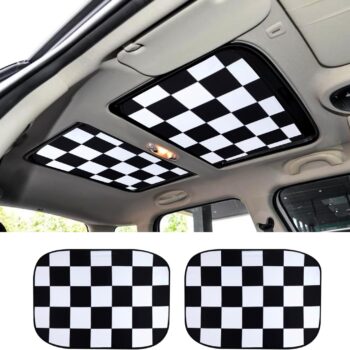 2PCS Car Sunroof Sunshade, Car Roof Cover, Foldable UV Reflector Reflective Covers Block UV Rays Glare, Car Interior Accessories Fit for