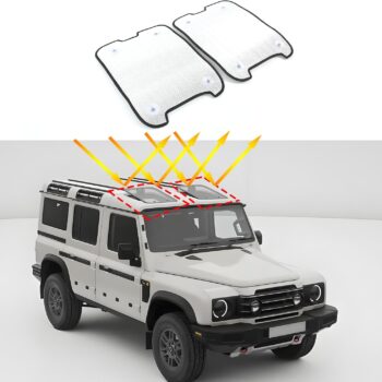 Car Sunroof Sun Shade Compatible with  - Folding Sunroof Glass Roof Sunshade Sun Protection UV Protection (2PCS)