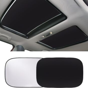 2PCS Car Sunroof Sunshade, Sunroof Cover, Foldable UV Reflector Reflective Covers Block UV Rays Glare, Sunroof Shade Sunshade Heat Isolate Fit for ,  &  R56